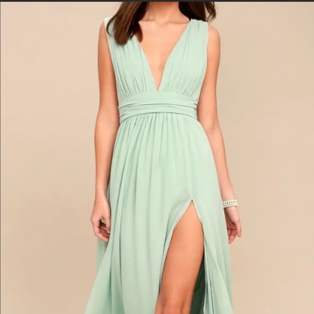 Lulus Heavenly Hues Mint Green Maxi Dress - MED